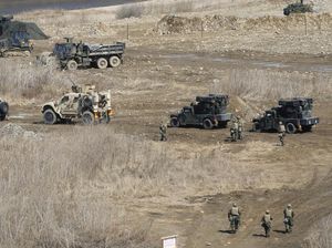 Video Korsel: Korut Bersiap Ledakan Jalanan Perbatasan Antarkorea