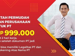 Biaya Pendirian PT Perorangan Kurang dari Rp 1 Juta dalam 1 Hari Kerja