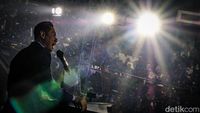 Potret AHY Beri Pidato Politik, Kader Demokrat Menyemut