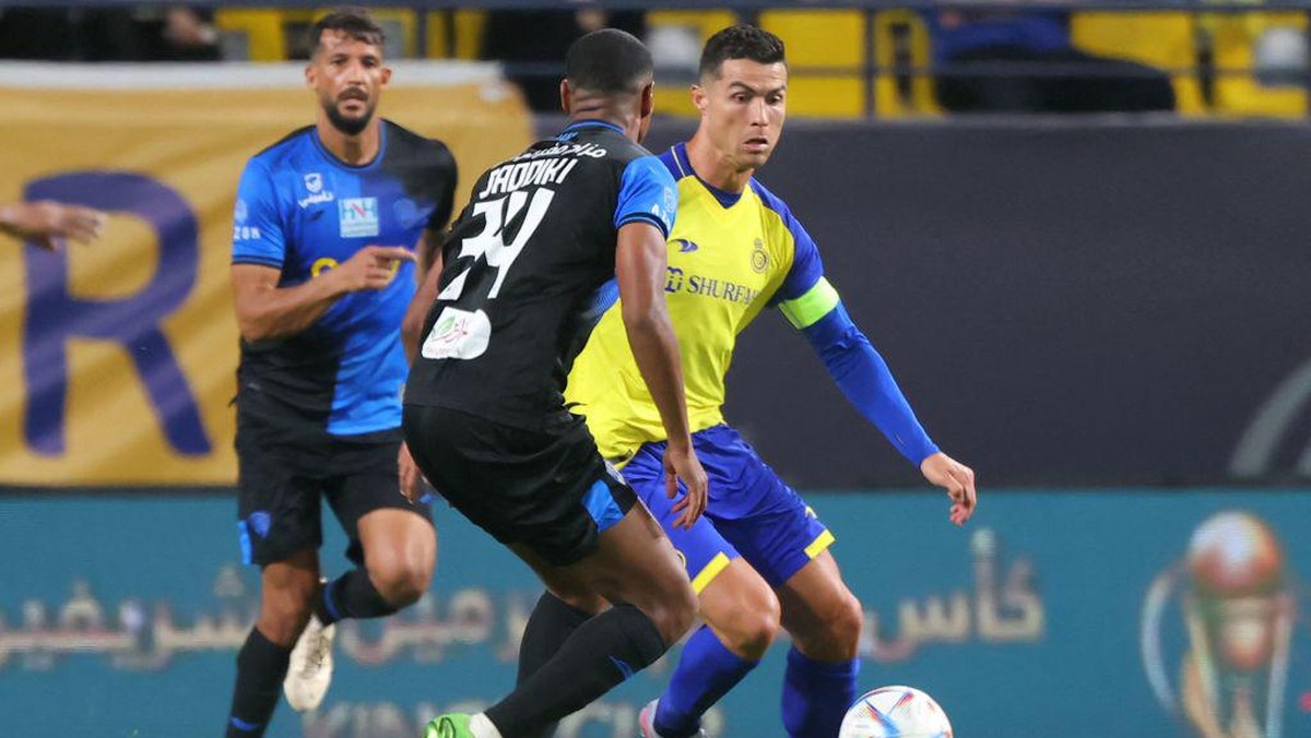 Cristiano Ronaldo gagal bikin gol lagi, Al Nassr melaju ke semifinal Kings Cup 2022/2023 (AFP via Getty Images/FAYEZ NURELDINE)
