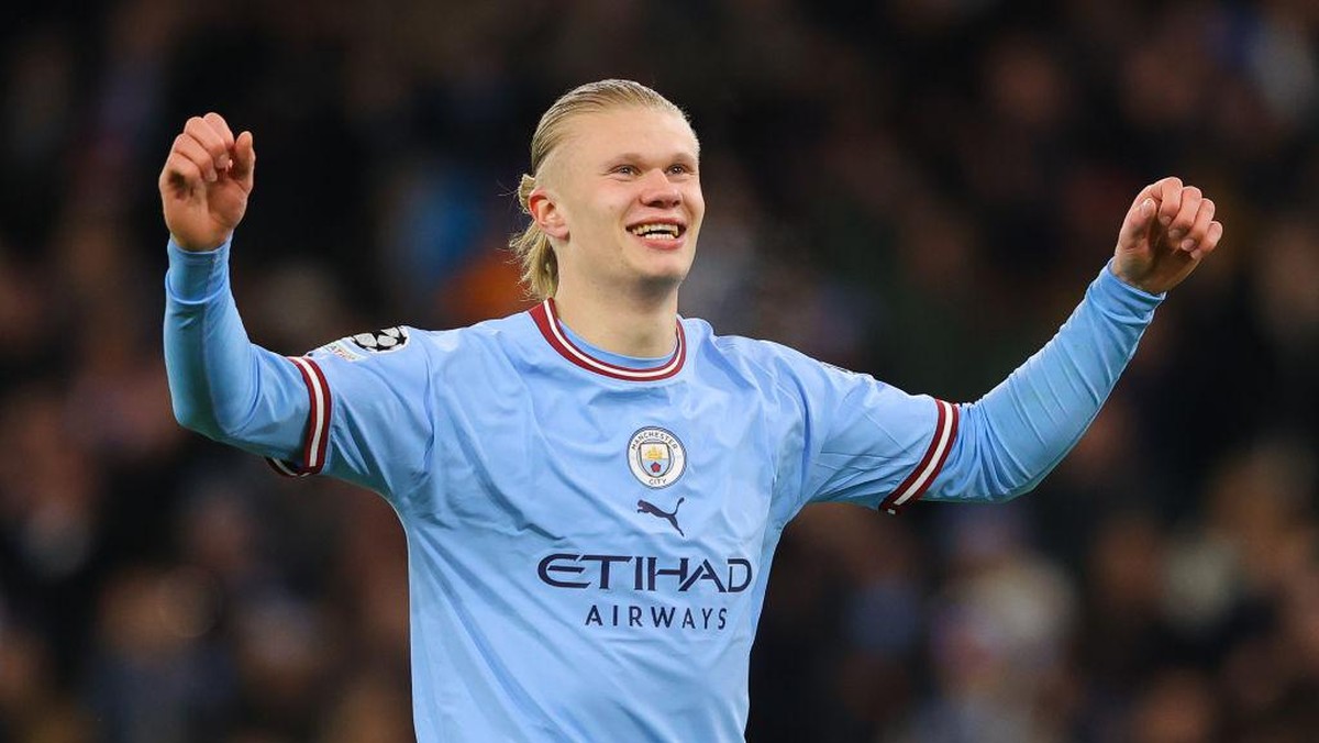 Haaland membawa Man City lolos ke perempatfinal Liga Champions. Foto: Getty Images/James Gill - Danehouse