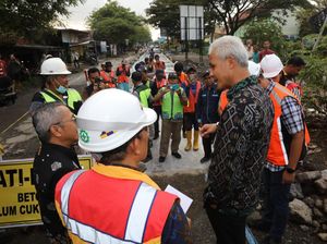 Ganjar Bicara Proses Perbaikan Jalan di Demak Lebih Cepat
