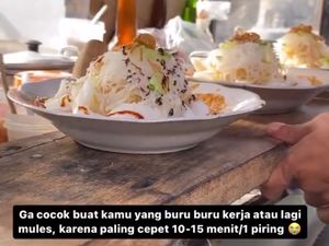 Perfeksionis! Penjual Ketoprak Meracik Bahan-bahannya Terlalu Rapi