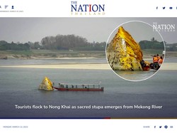 Stupa Kuno Tiba-tiba Muncul gegara Sungai Surut