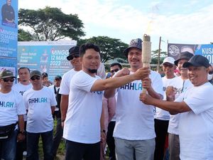 HUT Ke-25 BUMN, Ribuan Orang Ikut Jalan Sehat di Sultra