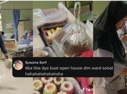 Istrinya di RS, Suami Ini Bawakan Banyak Makanan hingga Mirip Pesta