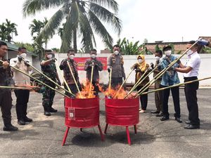 Kejari Batanghari Musnahkan Barang Bukti 55 Perkara, Terbanyak Narkotika