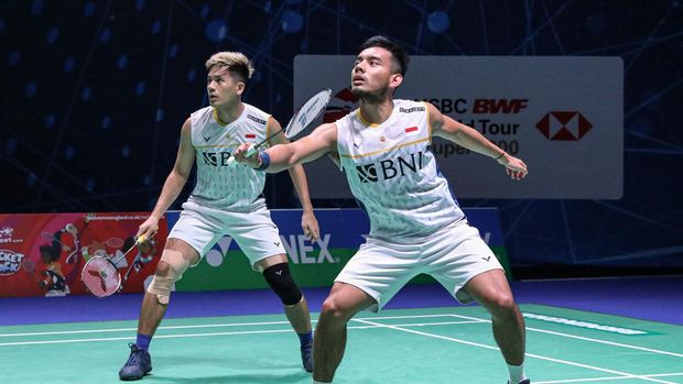 Pramudya Kusumawardana/Yeremia Rambitan di All England. (Arsip PBSI