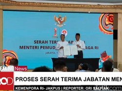 Zainudin Amali Resmi Serahkan Jabatan Menpora ke Plt Muhadjir Effendy