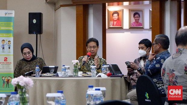Menteri Kesehatan melakukan public hearing RUU Kesehatan bersama IDI, PDGI, dan Dinas Kesehatan, di Kantor Kemenkes, Jakarta Selatan, Jumat (17/3).