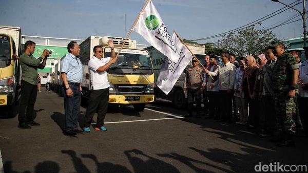 Jelang Ramadan, PJ Gubernur Heru Budi Lepas Mobil Pasar Murah