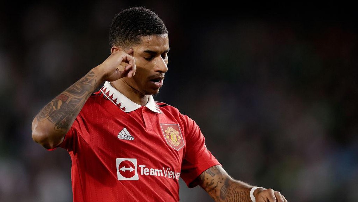 Marcus Rashford menjadi penentu kemenangan Manchester United atas Real Betis di leg kedua 16 besar Liga Europa (Foto: Getty Images/Soccrates Images)