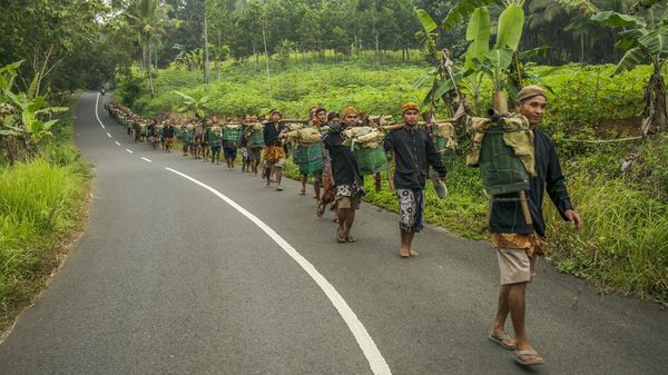 Gelar Upacara Unggahan, Suku Adat Bonokeling Jalan Kaki 30 Km