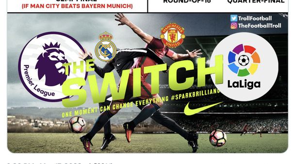 Meme Kocak MU Hijrah ke Liga Spanyol, Real Madrid ke Inggris