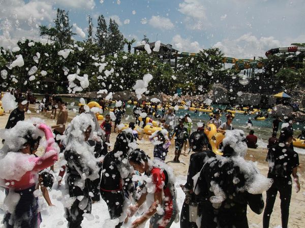 Wisata Waterboom di Yogyakarta Gelar Tradisi Padusan Jelang Ramadhan