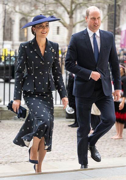 LONDON, ENGLAND - MARCH 13: Prince William, Prince of Wales and Catherine, Princess of Wales attend the 2023  Commonwealth Day Service at Westminster Abbey on March 13, 2023 in London, England. (Photo by Samir Hussein/WireImage)