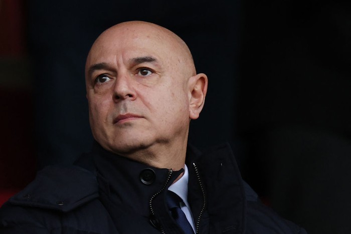 Tottenham Hotspur's English chairman Daniel Levy reacts during the English Premier League football match between Southampton and Tottenham Hotspur at St Mary's Stadium in Southampton, southern England on March 18, 2023. (Photo by Adrian DENNIS / AFP) / RESTRICTED TO EDITORIAL USE. No use with unauthorized audio, video, data, fixture lists, club/league logos or 'live' services. Online in-match use limited to 120 images. An additional 40 images may be used in extra time. No video emulation. Social media in-match use limited to 120 images. An additional 40 images may be used in extra time. No use in betting publications, games or single club/league/player publications. /  (Photo by ADRIAN DENNIS/AFP via Getty Images)