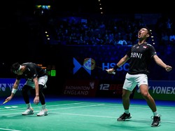 Selebrasi Siiiuuu Fajar Alfian Usai Lolos ke Final All England 2023