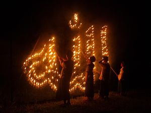 Keren... Begini Instalasi Lafadz Allah Karya Warga Sleman