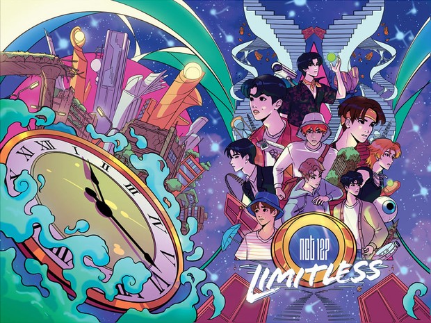 Potret sampul novel grafis 'Limitless' dari NCT 127/ Foto: allkpop.com Potret sampul novel grafis 'Limitless' dari NCT 127