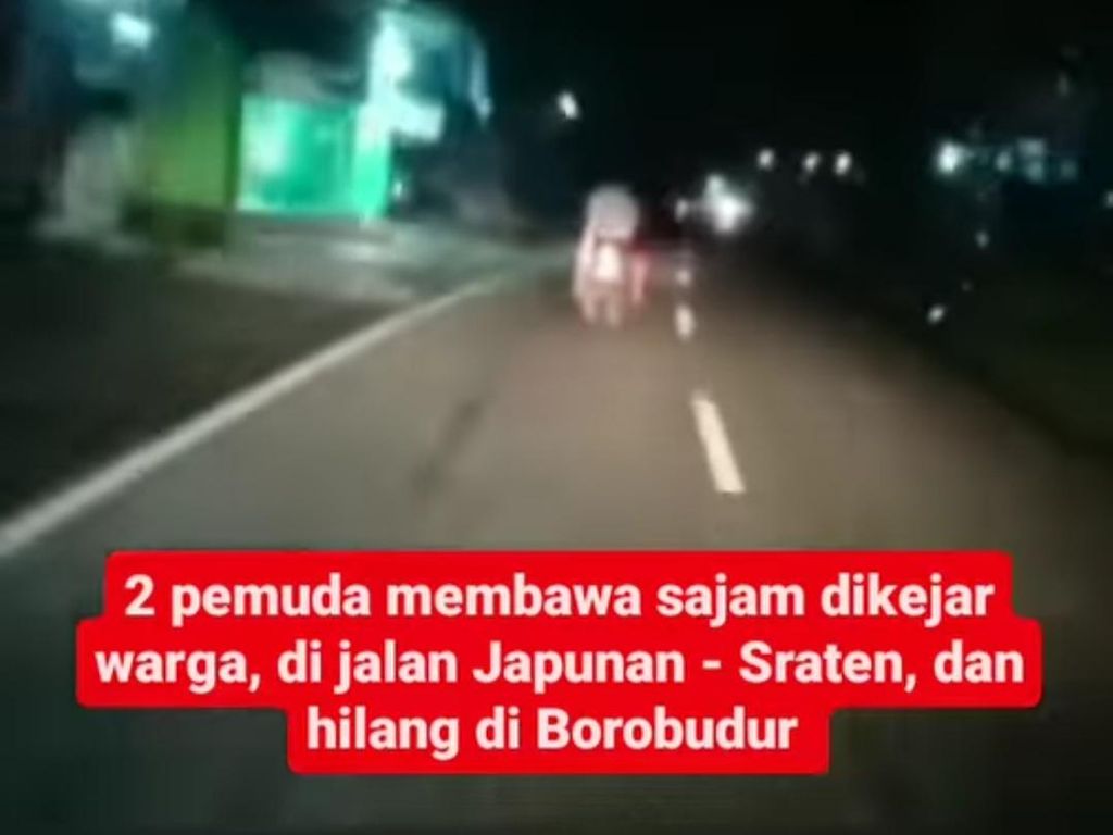 Beredar Video Pemotor Bersajam di Jalan Sraten Japunan Magelang