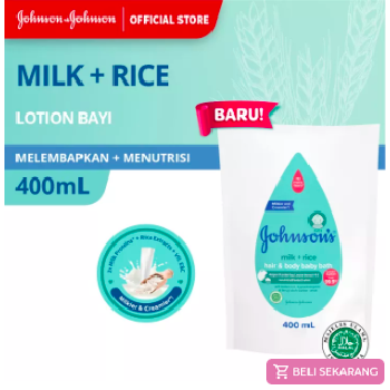 JOHNSON'S Milk + Rice Hair & Body Baby Bath