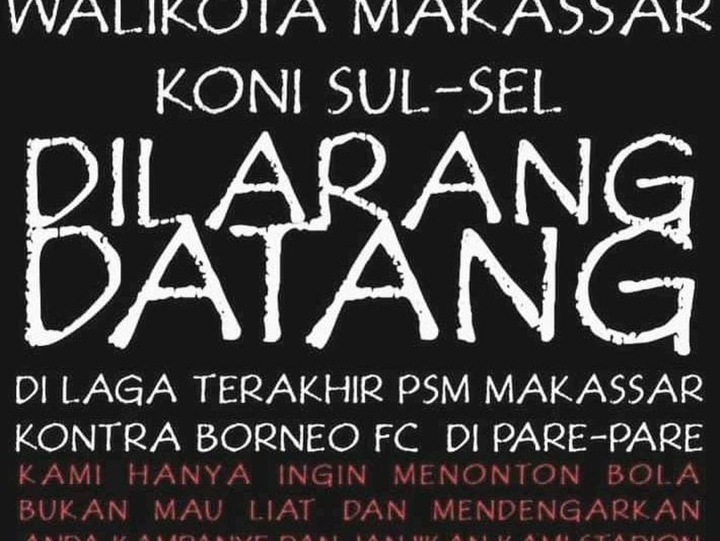 Unggahan Satire Larang Gubernur Sulsel hingga Koni Dukung PSM Ramai di Medsos