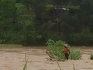 Warga Banjarnegara Terjebak Banjir Sepulang Berladang, Begini Kondisinya Warga Banjarnegara Terjebak Banjir Sepulang Berladang, Begini Kondisinya