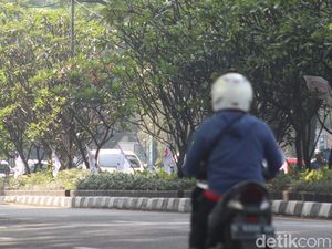 Duh! Pohon-pohon di Jalan Djunjunan Dipenuhi Bendera Parpol