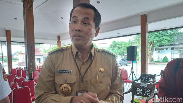 Bupati Wonogiri Joko Sutopo di Pendapa Rumah Dinas Bupati Wonogiri, Selasa (21/3/2023).