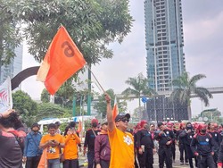 Mau Aksi Tolak UU Ciptaker, Buruh Mulai Padati Kantor Kemnaker