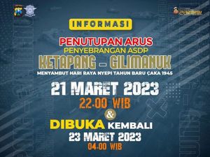 Info Penutupan Penyeberangan Ketapang-Gilimanuk Saat Nyepi 2023
