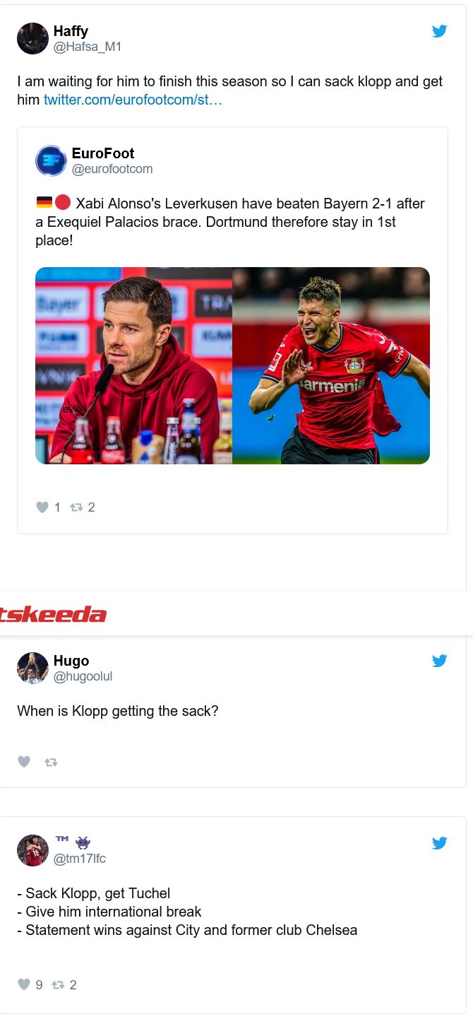 Juergen Klopp Out
