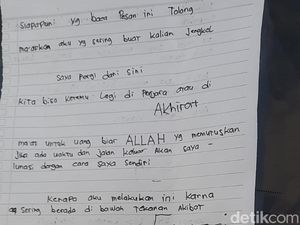 Isi Lengkap Surat Pelaku Mutilasi di Kaliurang, Titip Salam ke Keluarga Isi Lengkap Surat Pelaku Mutilasi di Kaliurang, Titip Salam ke Keluarga