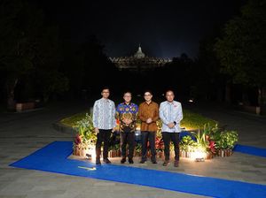 Suasana ASEAN Aconomic Ministers di Candi Borobudur