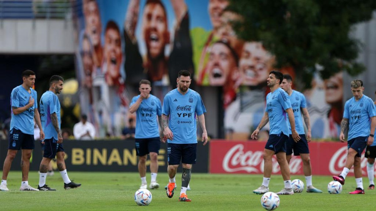 Latihan timnas Argentina jelang laga uji coba melawan Panama (Foto: Getty Images/Daniel Jayo)