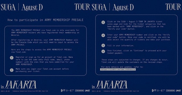Pembelian tiket konser Suga BTS di Jakarta/ Foto: instagram.com/ime_indonesia Pembelian tiket konser Suga BTS di Jakarta/ Foto: instagram.com/ime_indonesia