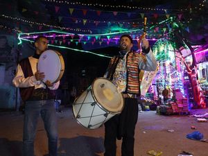 Aksi Penabuh Drum Sahur Ramadan di Gaza