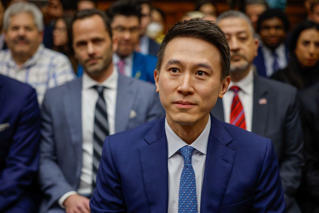 WASHINGTON, DC - MARCH 23: TikTok CEO Shou Zi Chew testifies before the House Energy and Commerce Committee in the Rayburn House Office Building on Capitol Hill on March 23, 2023 in Washington, DC. The hearing was a rare opportunity for lawmakers to question the leader of the short-form social media video app about the company's relationship with its Chinese owner, ByteDance, and how they handle users' sensitive personal data. Some local, state and federal government agencies have been banning use of TikTok by employees, citing concerns about national security. (Photo by Chip Somodevilla/Getty Images)