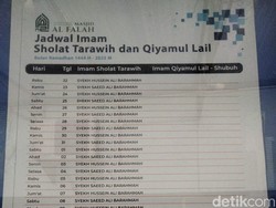 Jadwal Sholat Tarawih dan Daftar Imamnya di Masjid Al Falah Surabaya