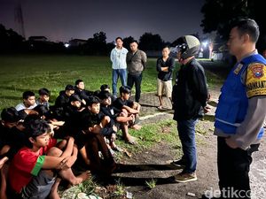 20 Remaja di Kota Kediri Diamankan Polisi Usai Perang Sarung