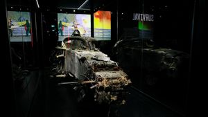 Potret Horor Bangkai Mobil F1 Grosjean Usai Kecelakaan di Bahrain 2020 Silam
