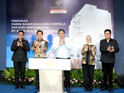 Menko Airlangga Resmikan Pabrik Bahan Baku Susu Tempo Scan di Cikarang