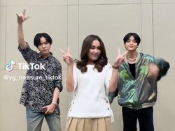 Viral Video Ayu Ting Ting Joget Bareng Boyband TREASURE, Sempat Dikira Editan