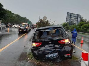 2 Mobil Terlibat Kecelakaan di Tol Jagorawi Arah Jakarta