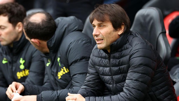 SOUTHAMPTON, ENGLAND - MARCH 18: Antonio Conte the manager of Tottenham Hotspur ahead of the Premier League match between Southampton FC and Tottenham Hotspur at Friends Provident St. Marys Stadium on March 18, 2023 in Southampton, England. (Photo by Michael Steele/Getty Images)
