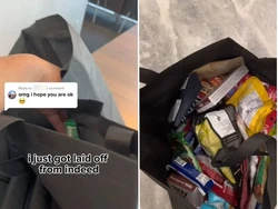 Ogah Rugi! Pemuda Ini Kuras Camilan Usai Dipecat dari Kantornya