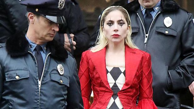 TOPSHOT - Lady Gaga performs during the filming of the movie 