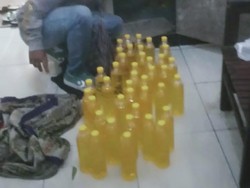 Pembuat Miras Oplosan Jenis AL di Bantul Digerebek, Seratusan Botol Disita