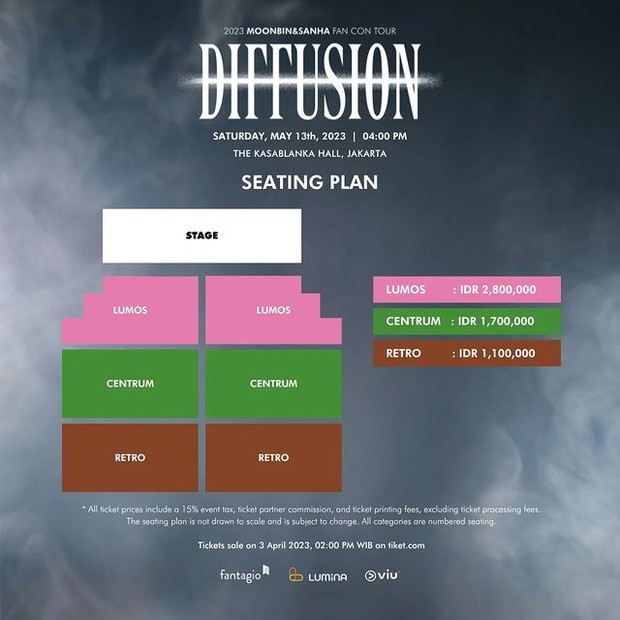 Potret seatplan fancon tour 'Diffusion' Moonbin & Sanha di Jakarta